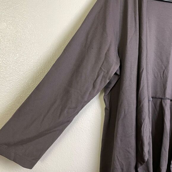 Bryn Walker Modal Cardigan Sweater Medium Brown Open Front Waterfall Stretch * - Picture 4 of 14